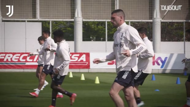 Juventus' back in training ahead of Atalanta clash